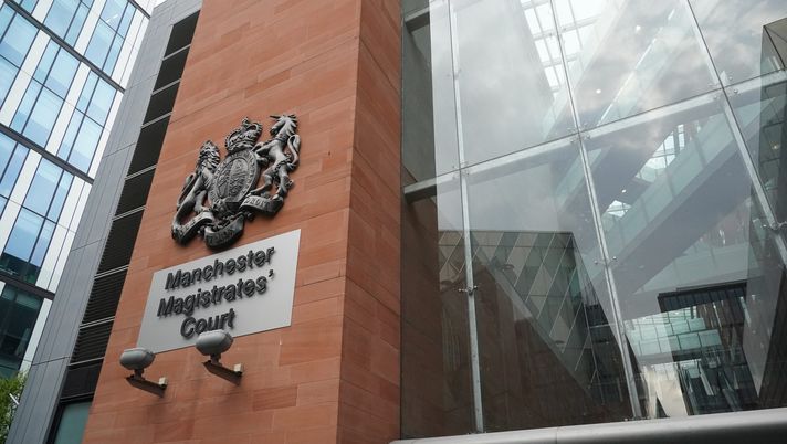 MANCHESTER, UNITED KINGDOM - APRIL 28: A general view of Manchester Magistrates' Court where Wales manager Ryan Giggs is set to appear, charged with assault and coercive control, on April 28, 2021 in Manchester, England. Giggs, Manager of the Welsh National Football Team and former Manchester United player, is charged with assaulting two women, one his ex-girlfriend at his home in November 2020. Giggs, 47, is facing a total of three charges causing actual bodily harm to a woman in her 30s, common assault of a woman and one count of coercive and controlling behaviour. (Photo by Christopher Furlong/Getty Images) MANCHESTER, UNITED KINGDOM - APRIL 28: A general view of Manchester Magistrates' Court where Wales manager Ryan Giggs is set to appear, charged with assault and coercive control, on April 28, 2021 in Manchester, England. Giggs, Manager of the Welsh National Football Team and former Manchester United player, is charged with assaulting two women, one his ex-girlfriend at his home in November 2020. Giggs, 47, is facing a total of three charges causing actual bodily harm to a woman in her 30s, common assault of a woman and one count of coercive and controlling behaviour. (Photo by Christopher Furlong/Getty Images)