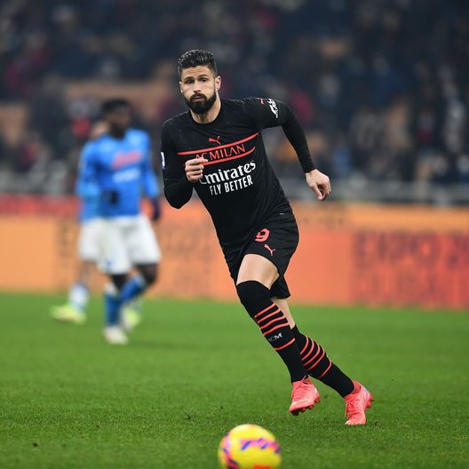 Olivier Giroud AC Milan Milan-Napoli 0-1 Serie A 2021-2022