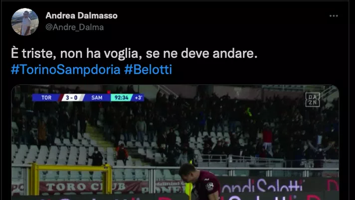 Torino-Sampdoria 3-0, le reazioni social: “Ivanismo imperante” - immagine 1