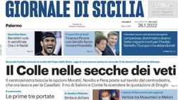 Prima Pagina, Giornale di Sicilia: “Il Colle nelle secche dei veti”