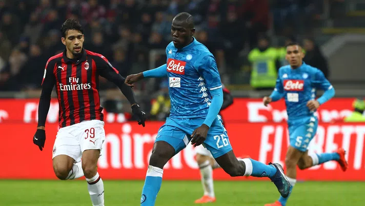 Kalidou Koulibaly e Lucas Paqueta, Milan-Napoli, Getty Images