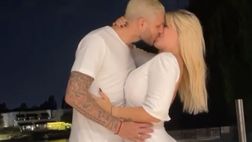 VIDEO / Wanda Nara e Icardi inaugurano così il 2022: il bacio della coppia