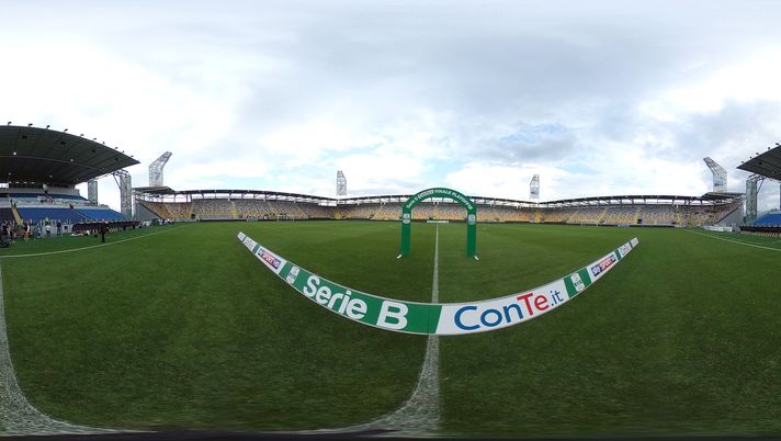 FROSINONE, ITALY - JUNE 16: (EDITOR'S NOTE: Image was created as an Equirectangular Panorama. Import image into a panoramic player to create an interactive 360 degree view) A general view of Stadio Benito Stirpe before the serie B playoff match final between Frosinone Calcio v US Citta di Palermo at Stadio Benito Stirpe on June 16, 2018 in Frosinone, Italy. (Photo by Tullio M. Puglia/Getty Images) FROSINONE, ITALY - JUNE 16: (EDITOR'S NOTE: Image was created as an Equirectangular Panorama. Import image into a panoramic player to create an interactive 360 degree view) A general view of Stadio Benito Stirpe before the serie B playoff match final between Frosinone Calcio v US Citta di Palermo at Stadio Benito Stirpe on June 16, 2018 in Frosinone, Italy. (Photo by Tullio M. Puglia/Getty Images)
