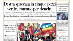 Prima Pagina, La Repubblica-Palermo: “Scende la curva dei contagi, non dei ricoveri”