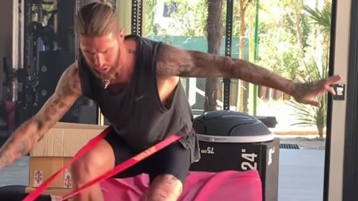 L'allenamento individuale di Sergio Ramos 