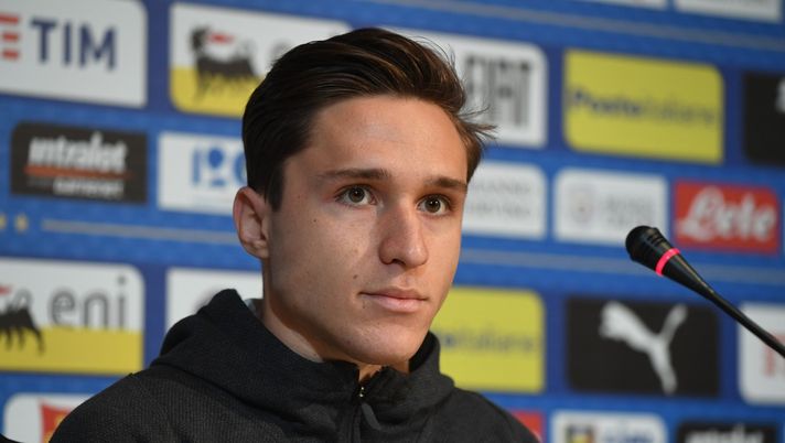 Federico Chiesa, attaccante dell'Italia, in conferenza stampa (credits: GETTY Images) 