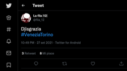 Venezia-Torino 1-1, le reazioni social: “Djisgrazia”