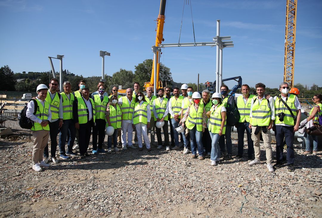  7 Agosto 2021 Bagno a Ripoli, cantiere Viola Park, visita della strampa. 