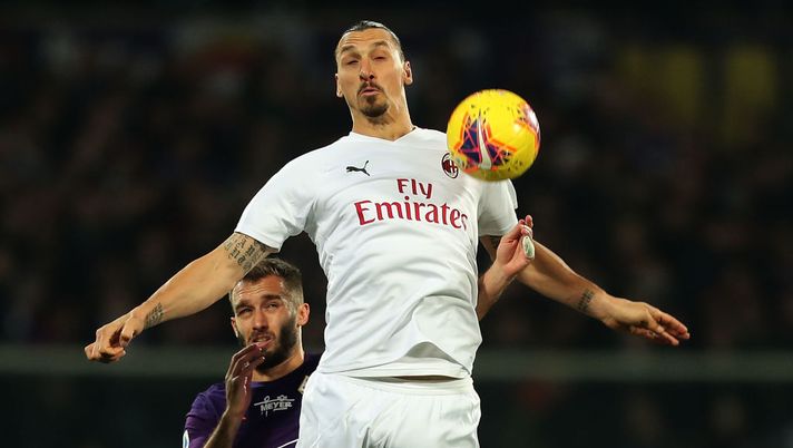 FLORENCE, ITALY - FEBRUARY 22: Zlatan Ibrahimovic of AC Milan in action during the Serie A match between ACF Fiorentina and AC Milan at Stadio Artemio Franchi on February 22, 2020 in Florence, Italy. (Photo by Gabriele Maltinti/Getty Images) FLORENCE, ITALY - FEBRUARY 22: Zlatan Ibrahimovic of AC Milan in action during the Serie A match between ACF Fiorentina and AC Milan at Stadio Artemio Franchi on February 22, 2020 in Florence, Italy. (Photo by Gabriele Maltinti/Getty Images)