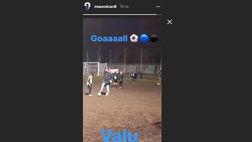 VIDEO / Valu imita Icardi: il figlio di Wanda segna il rigore in maglia nerazzurra