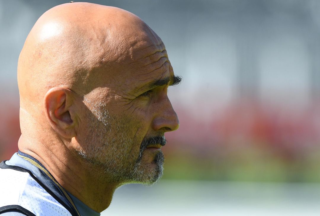  DIMARO, ITALY - JULY 16: Luciano Spalletti of Napoli during an SSC Napoli training session on July 16, 2021 in Dimaro, Italy. (Photo by SSC NAPOLI/SSC NAPOLI via Getty Images)  