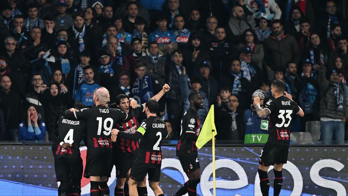 esultanza Giroud AC Milan Napoli-Milan Champions League 2022-2023