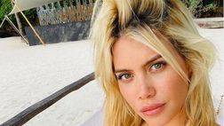 Wanda è straripante: la scollatura di lady Icardi lascia a bocca aperta tutta Zanzibar