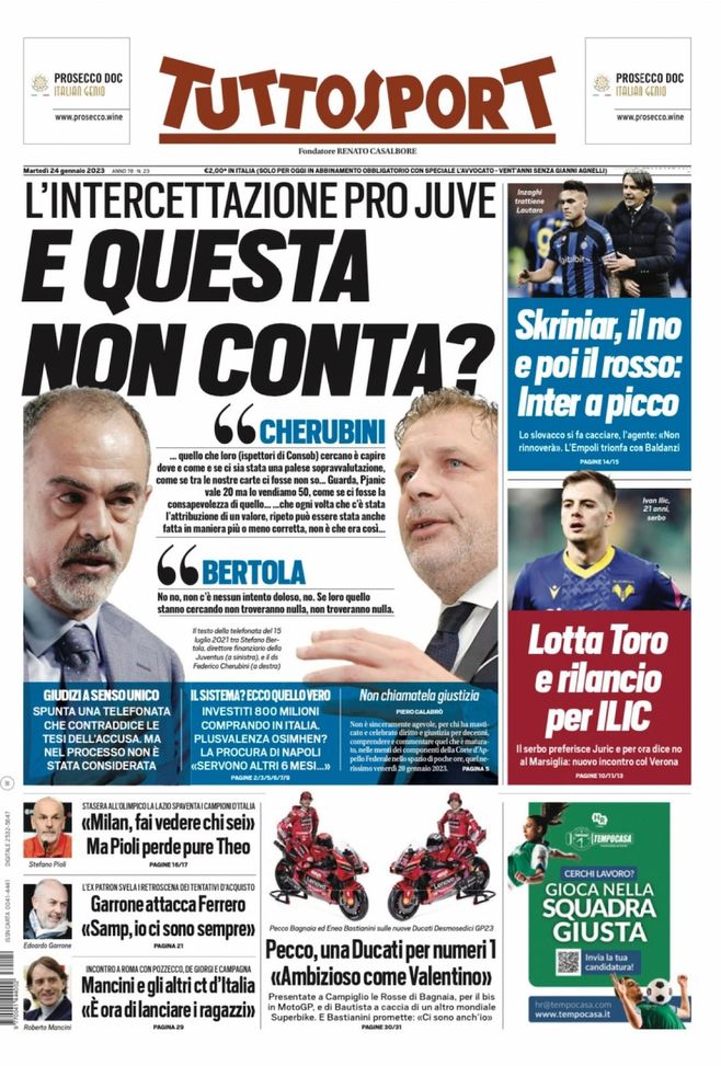 EDICOLA TS – Skriniar, il no e poi il rosso: Inter a picco - immagine 1