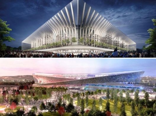 I due progetti di Popolous e Manica per il nuovo Meazza in zona San Siro 