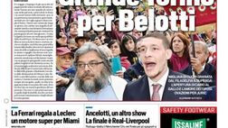 Prima Pagina, Tuttosport: “Grande Torino per Belotti. La finale è Real-Liverpool”