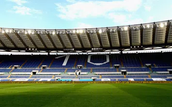  ROME, ITALY - NOVEMBER 29: The number ten is seen on the empty stands in memory of Argentinian football legend Diego Armando Maradona during the Serie A match between SS Lazio and Udinese Calcio at Stadio Olimpico on November 29, 2020 in Rome, Italy. (Photo by Paolo Bruno/Getty Images)