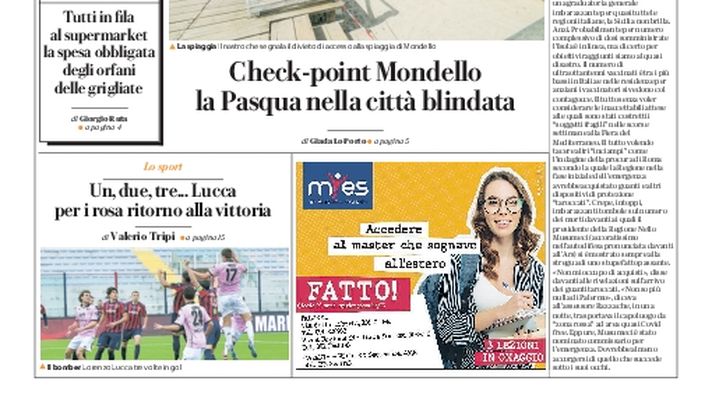 Prima Pagina, La Repubblica-Palermo: “Fuga da AstraZeneca. Un, due, tre… Lucca”  Prima Pagina, La Repubblica-Palermo: “Fuga da AstraZeneca. Un, due, tre… Lucca”