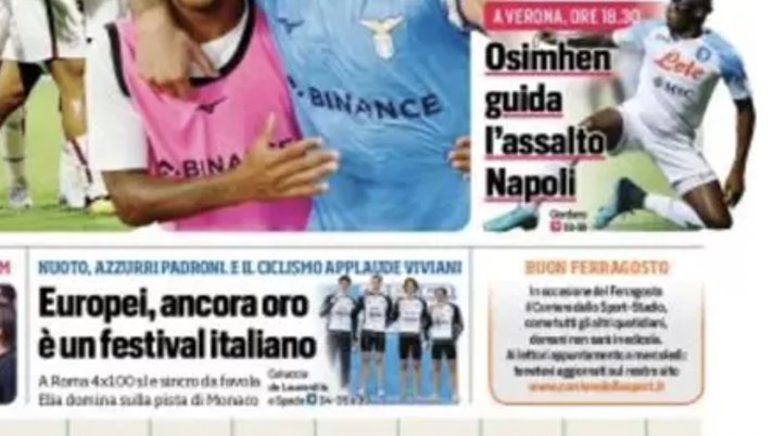 IL NAPOLI SUI MEDIA – Le prime pagine dei giornali di oggi 15 agosto 2022 IL NAPOLI SUI MEDIA – Le prime pagine dei giornali di oggi 15 agosto 2022 - immagine 1