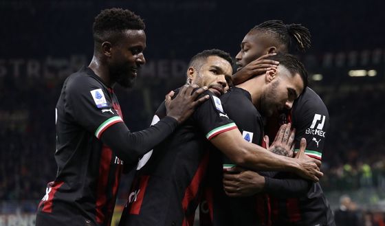 esultanza gol Theo Hernández Milan-Spezia Serie A 2022-2023