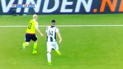 VIDEO / Klaassen, tenta la ruleta alla Zidane: gli va malissimo