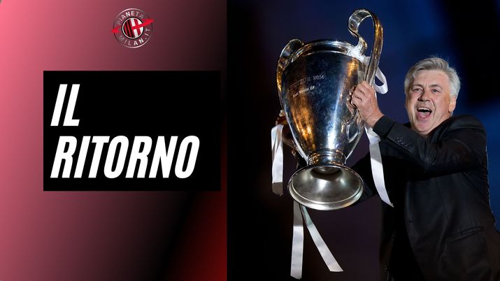 Carlo Ancelotti (ex giocatore e allenatore AC Milan) torna alla guida del Real Madrid (credits: Getty images) 