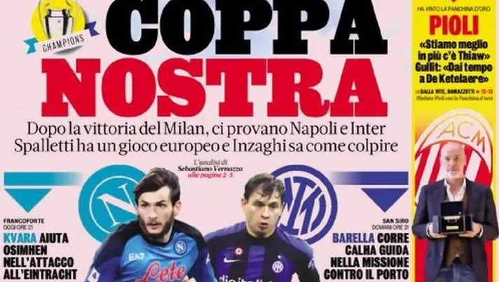 IL NAPOLI SUI MEDIA – Le prime pagine dei giornali di oggi 21 febbraio 2023 - immagine 1