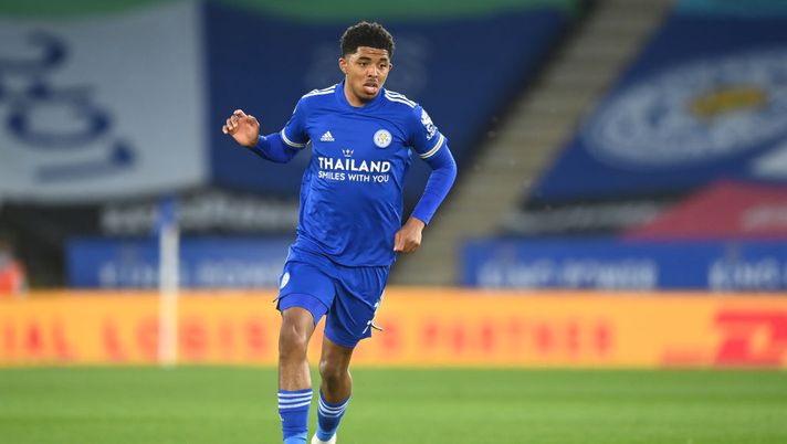 LEICESTER, ENGLAND - APRIL 22: Wesley Fofana of Leicester in action during the Premier League match between Leicester City and West Bromwich Albion at The King Power Stadium on April 22, 2021 in Leicester, England. Sporting stadiums around the UK remain under strict restrictions due to the Coronavirus Pandemic as Government social distancing laws prohibit fans inside venues resulting in games being played behind closed doors. (Photo by Michael Regan/Getty Images) LEICESTER, ENGLAND - APRIL 22: Wesley Fofana of Leicester in action during the Premier League match between Leicester City and West Bromwich Albion at The King Power Stadium on April 22, 2021 in Leicester, England. Sporting stadiums around the UK remain under strict restrictions due to the Coronavirus Pandemic as Government social distancing laws prohibit fans inside venues resulting in games being played behind closed doors. (Photo by Michael Regan/Getty Images)