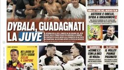 Prima Pagina, Tuttosport: “Inter, lo scudetto vale un miliardo. Dybala, guadagnati la Juve”