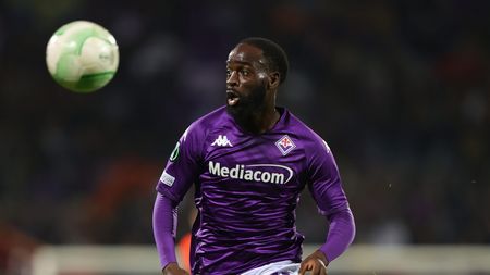 FLORENCE, ITALY - OCTOBER 27: Jonathan Ikoné Nanitamo of ACF Fiorentina in action during the UEFA Europa Conference League group A match between ACF Fiorentina and Istanbul Basaksehir at Stadio Artemio Franchi on October 27, 2022 in Florence, Italy. (Photo by Gabriele Maltinti/Getty Images)