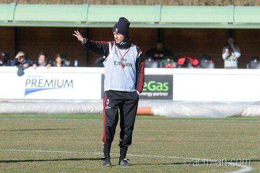 Filippo Inzaghi in allenamento, fonte foto acmilan.com Filippo Inzaghi in allenamento, fonte foto acmilan.com
