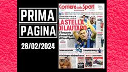 Prima pagina Corriere dello Sport: Milan e Fiorentina, squadre in altalena