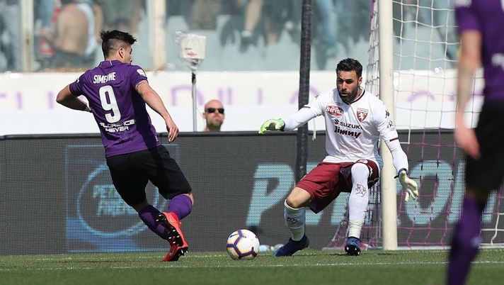 Simeone a tu per tu con Sirigu 