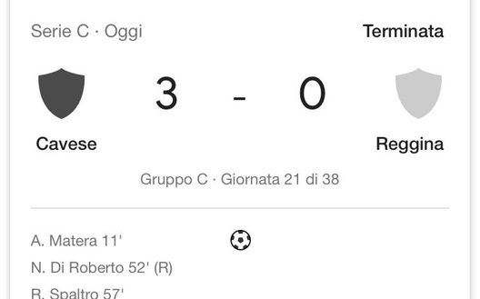 Reggina, anche tu... Reggina, anche tu...