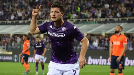 GERMOGLI PH: 27 OTTOBRE 2022 FIRENZE STADIO ARTEMIO FRANCHI CONFERENCE LEAGUE FIORENTINA VS ISTAMBUL BASAKSEHIR NELLA FOTO GOL ESULTANZA JOVICV