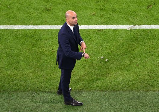 MUNICH, GERMANY - JULY 02: Roberto Martinez, Head Coach of Belgium reacts during the UEFA Euro 2020 Championship Quarter-final match between Belgium and Italy at Football Arena Munich on July 02, 2021 in Munich, Germany. (Photo by Stuart Franklin/Getty Images) Belgio, Martinez non ci sta: “Non condivido il rigore, siamo frustrati per gli arbitraggi”- immagine 2