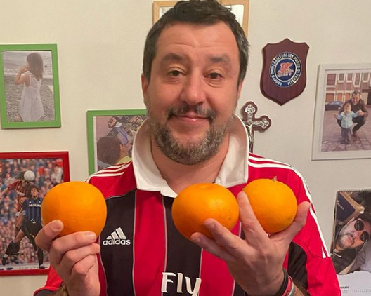 Milan-Inter Salvini (Instagram Salvini) Milan-Inter Salvini (Instagram Salvini)