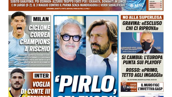 Prima Pagina, Tuttosport: “Napoli, sei terzo! Toro, ora è dura. Briatore stronca la Juve. Inter, servono 3 colpi” 
