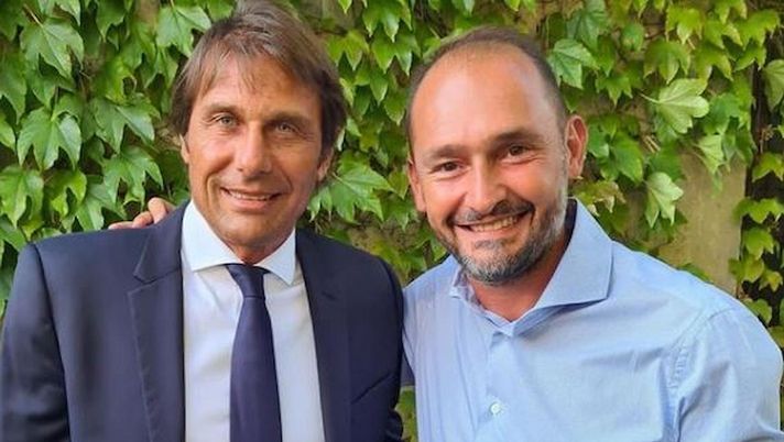 La foto con Conte pubblicata dal giornalista di Skysport su Instagram La foto con Conte pubblicata dal giornalista di Skysport su Instagram