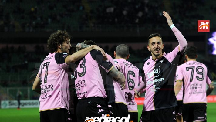 foto ipp/pasqualeponente
palermo 12 / 02 / 2022
calcio campionato di serie c - girone c
stagione sportiva 2021/2022
palermo - juve stabia
nella foto esultanza con Accardi andrea
italy photo press - world copiright  palermo