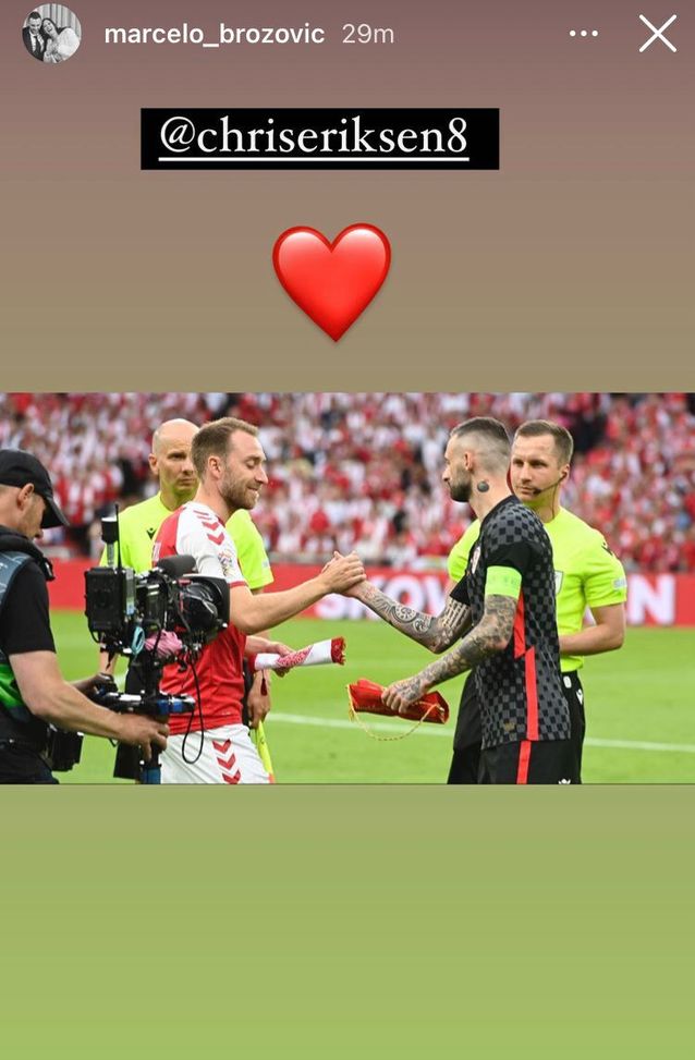 Danimarca-Croazia, la foto postata da Brozovic: un messaggio all’ex compagno Eriksen- immagine 2