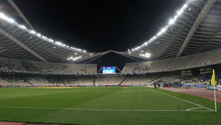 ATHENS, GREECE - OCTOBER 4: General view of the OAKA Spiros Louis Stadium, home of Panathinaikos FC taken during the UEFA Europa League group stage match between Panathinaikos FC and Tottenham Hotspur FC held on October 4, 2012 at the OAKA Spiros Louis Stadium in Athens, Greece. (Photo by Dimitri Messinis/EuroFootball/Getty Images) Anniversario studente ucciso: la Polizia chiede il rinvio del derby di Atene - immagine 1