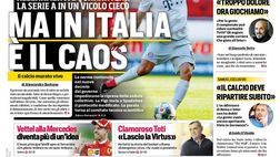 CORRIERE DELLO SPORT – La prima pagina di oggi, 18 maggio 2020