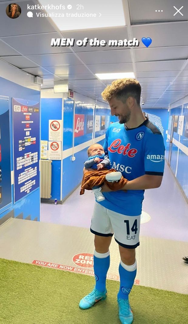 FOTO Mertens e il figlio Ciro Romeo nel tunnel del Maradona la