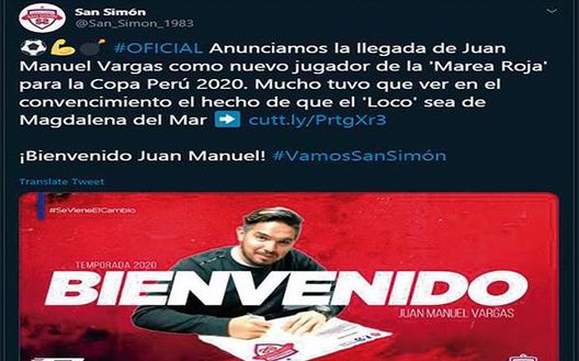 Il mancino terribile di Vargas torna in campo dopo l'inattività del 2019 Il mancino terribile di Vargas torna in campo dopo l'inattività del 2019