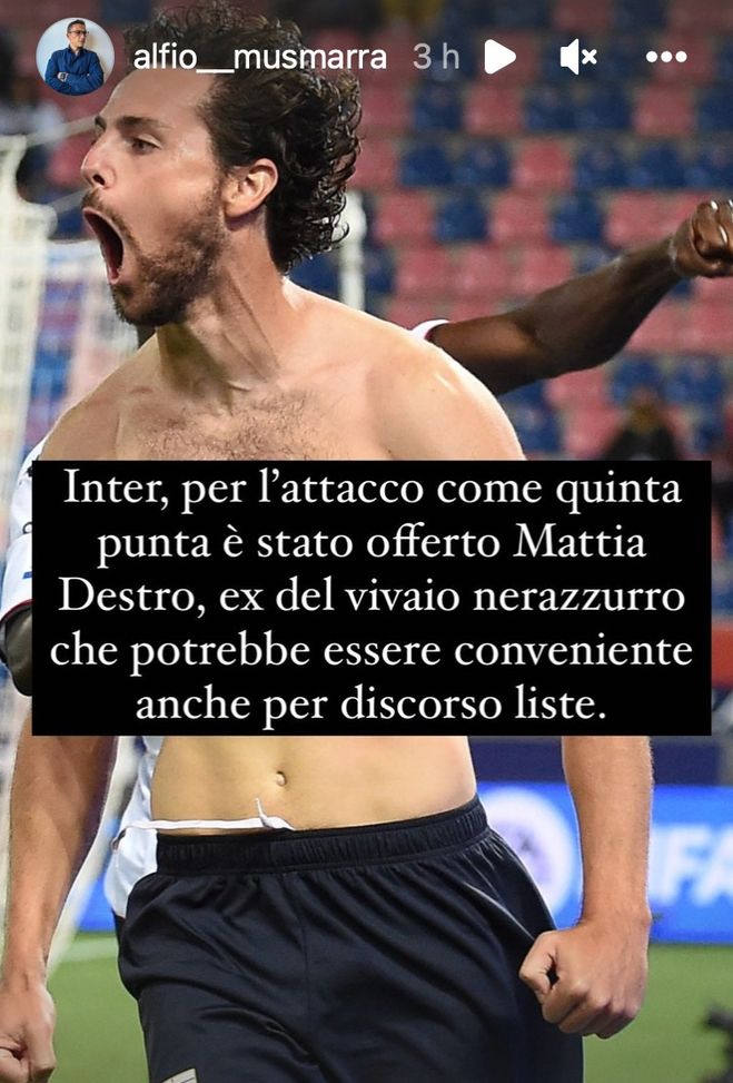Musmarra: “Offerto all’Inter questo nome come 5a punta: servirebbe per le liste”- immagine 2