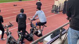 VIDEO/ Inter, Bastoni affaticato: parte della rifinitura in cyclette