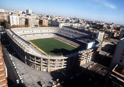 An undated photo of the Santiago Bernabeu Stadium in Madrid. (Photo credit should read -/AFP/Getty Images) 