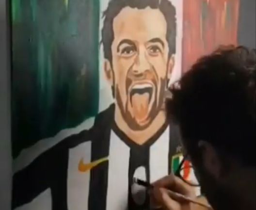 La linguaccia del gol di Del Piero sulla tela di Matias Fondato Il sogno proibito delle italiane? Ma il calciatore naturalmente…- immagine 2