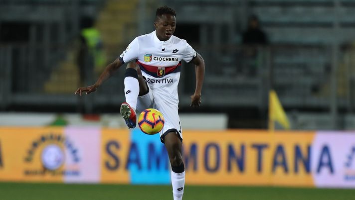EMPOLI, ITALY - JANUARY 28: Kouakou Kouame of Genoa CFC in action during the Serie A match between Empoli and Genoa CFC at Stadio Carlo Castellani on January 28, 2019 in Empoli, Italy.  (Photo by Gabriele Maltinti/Getty Images) 